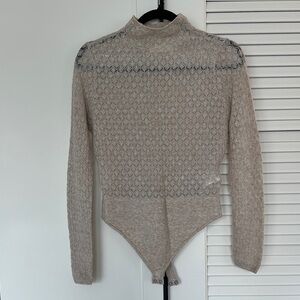 Abercrombie&Fitch Mock Neck Pointelle Bodysuit